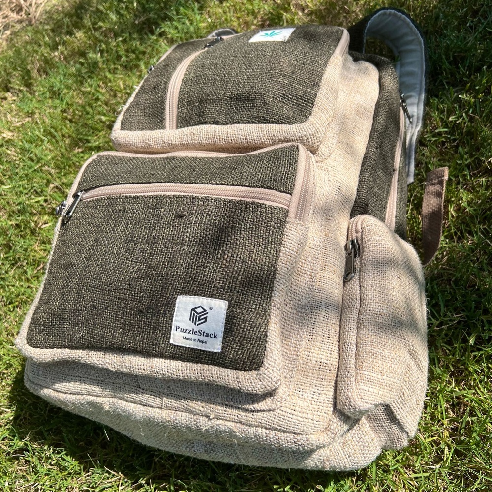 Multi Pocket Hemp Backpack - Picture 4 of 16